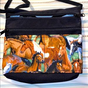 Horse cross body purse